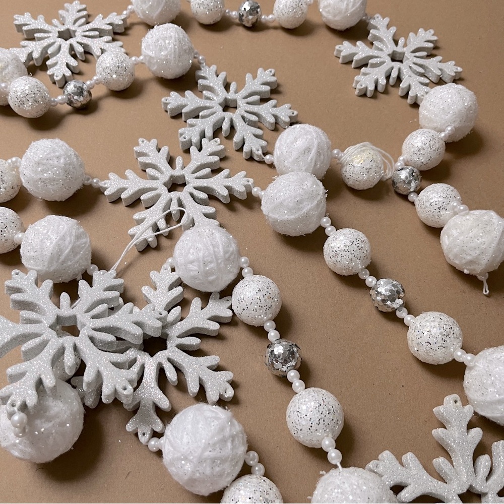2 3-feet Michael’s Ashland Snowflakes & Balls Garlands